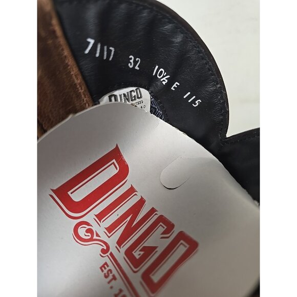 Dingo Men's DI 115 Outlaw Embroidered Ostrich Print Western Boot Tan 13D - Picture 4 of 7